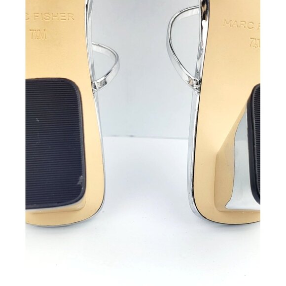 Marc Fisher Lakey‎ Silver Mule - Size 7.5 - Picture 2 of 9